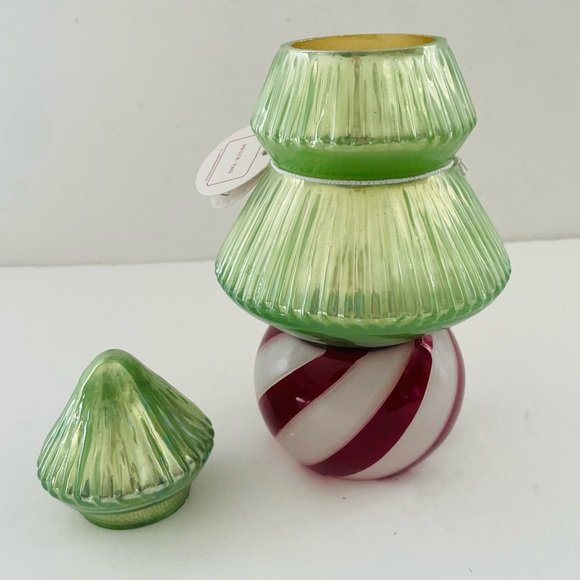 Anthropologie Le Cirque Woody Fresh Balsam & Cedarwood Tree Candle stripes NWT - Picture 5 of 15